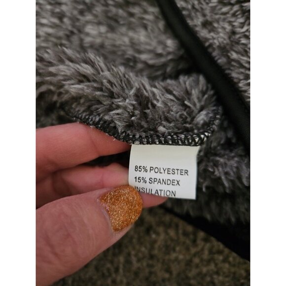 Scarlet Rose Sherpa Buffalo Plaid Shirt Snaps Mock Neck Sz Large Cabincore Cozy - Picture 10 of 11